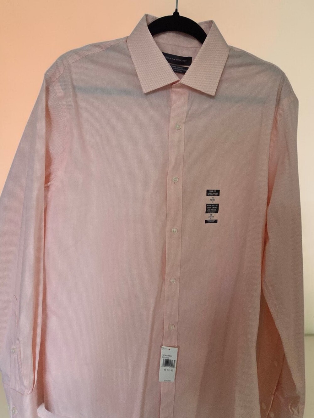 Tommy Hilfiger Performance Stretch Slim Fit Dress Shirt Slim Fit Checkered Dress